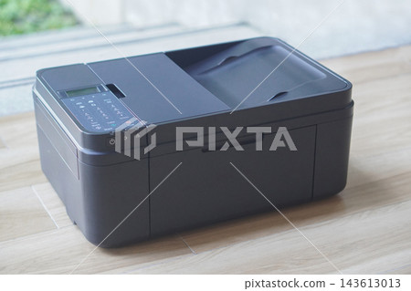 top view old black printers on wooden floor, blur nature background, technology, object, comfortable, work, copy space top view old black printers on wooden floor, blur nature background, technology, object, comfortable, work, copy space 143613013