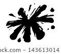 插圖素材為放射狀擴散的油漆輪廓 143613014