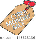 Cyber monday sale tag offering online discounts Cyber monday sale tag offering online discounts 143613136