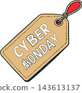 Cyber monday promotional tag advertising online sale Cyber monday promotional tag advertising online sale 143613137