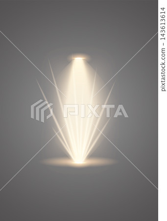 Scene illumination, transparent effect. Bright lighting with spotlights Scene illumination, transparent effect. Bright lighting with spotlights 143613614