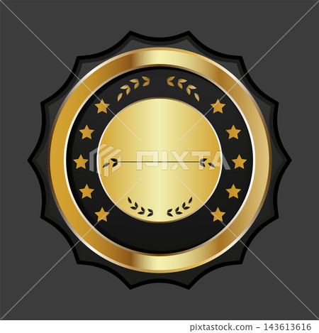 Gold Premium Quality Seal on Dark Background Gold Premium Quality Seal on Dark Background 143613616