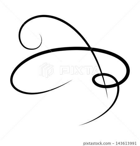 Calligraphic design element and page decoration. Vector to embellish your layout Calligraphic design element and page decoration. Vector to embellish your layout 143613991
