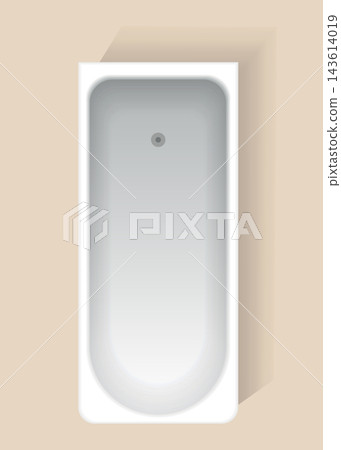 Interior furniture top view. Element for bathroom. Floor plan, view from above. Furniture store. Icon of interior. Isolated vector illustration Interior furniture top view. Element for bathroom. Floor plan, view from above. Furniture store. Icon of interior. Isolated vector illustration 143614019