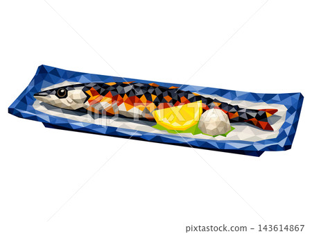 鹽烤秋刀魚(多邊形風格) 鹽烤秋刀魚(多邊形風格) 143614867