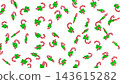 Many candy canes with green bow against white background 143615282