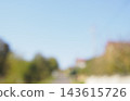 Defocused Rural Landscape Beneath Clear Blue Sky 143615726