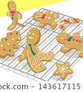 A fun vector illustration of a gingerbread man and Christmas cookies coming to life. 143617115