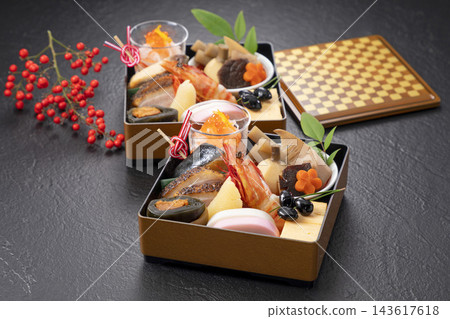One tier of Osechi dishes per person One tier of Osechi dishes per person 143617618