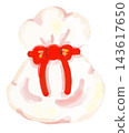 Warm, paint-like Christmas gift bag/wrapping bag material (color) 143617650