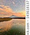 Fuji and morning glow 143618137