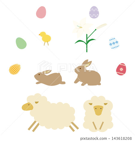 Easter icon illustration Easter icon illustration 143618208
