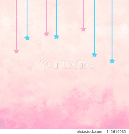 水彩風格星空背景插圖 143619083