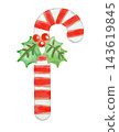 Watercolor-style candy motif decorations that can be used for Christmas cards and event invitations. 143619845