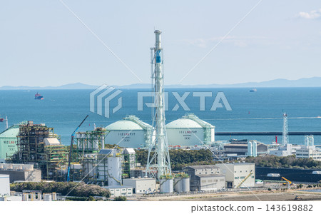 火力發電廠及其周邊景觀 火力發電廠及其周邊景觀 143619882