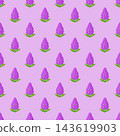 seamless pattern with purple flowers 143619903