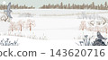 vector drawing winter landscapes 143620716