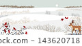 vector drawing winter landscapes 143620718