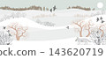 vector drawing winter landscapes 143620719