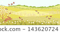 vector drawing spring landscapes 143620724