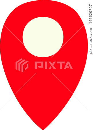 Map pin illustration indicating a red destination. Map pin illustration indicating a red destination. 143620797