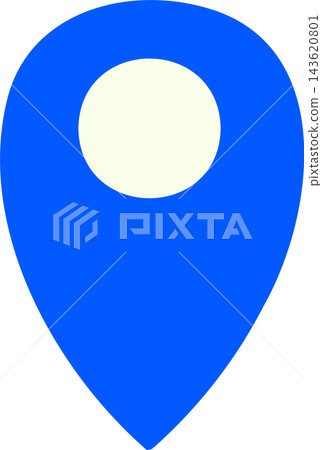 Illustration of a blue destination pin on a map. Illustration of a blue destination pin on a map. 143620801