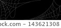 Wide cobweb borders with stretched threads create a dramatic halloween mood. Decorative spiderweb frames on black and white backgrounds add spooky style to designs 143621308