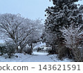 積雪覆蓋的冬季 143621591