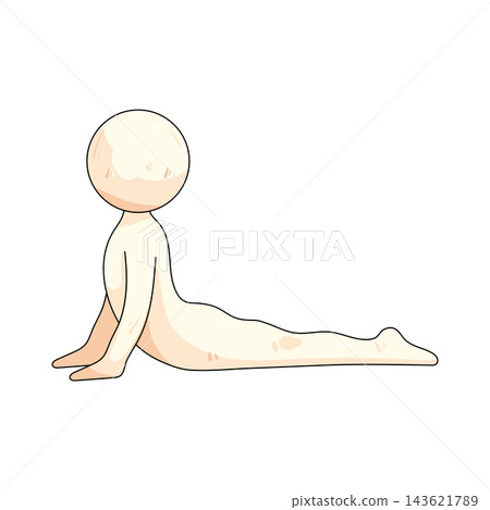 Illustration of person in cobra pose Illustration of person in cobra pose 143621789