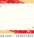 Simple and cute Japanese-style red frame 1_square 143621803