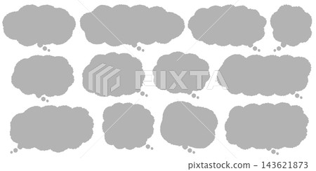 Hand-drawn speech bubbles (Grey) that can be used to express worries or confusion. Hand-drawn speech bubbles (Grey) that can be used to express worries or confusion. 143621873