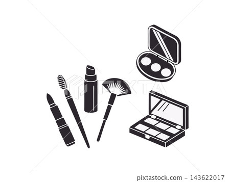 Set of Beauty and makeup silhouette Set of Beauty and makeup silhouette 143622017