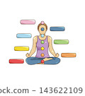 Illustration of chakra meditation 143622109