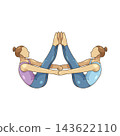Illustration of yoga challenge 143622110