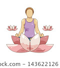 Illustration of meditation flower 143622126