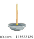 Illustration of yoga incense stick 143622129