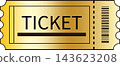 Luxurious gold ticket_admission ticket 143623208