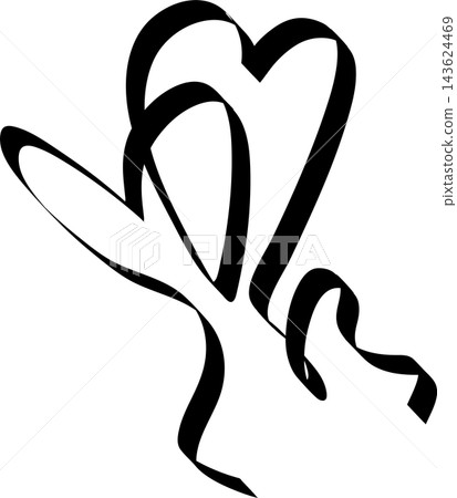 Ribbons heart shapes, valentine, celebration, love 143624469