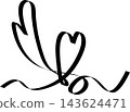 Ribbons heart shapes, valentine, celebration, love 143624471