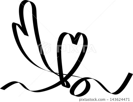 Ribbons heart shapes, valentine, celebration, love Ribbons heart shapes, valentine, celebration, love 143624471
