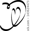 Ribbons heart shapes, valentine, celebration, love 143624473