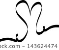 Ribbons heart shapes, valentine, celebration, love 143624474
