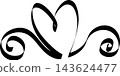 Ribbons heart shapes, valentine, celebration, love 143624477