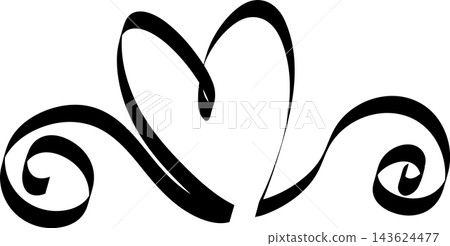 Ribbons heart shapes, valentine, celebration, love 143624477