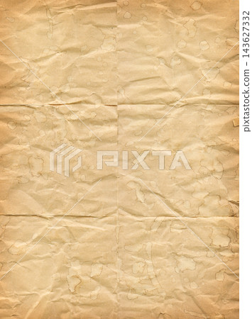 Wrinkled vintage paper parchment texture Wrinkled vintage paper parchment texture 143627332