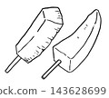 簡單插圖，線條藝術插圖，水果串 143628699