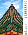 Traditional roof tiles at Bomunsa Temple on Ganghwado Island 143628849