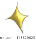 Rough, hand-drawn style gold glitter marks and rough texture decorative materials 143629625