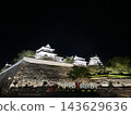 Fukuyama Castle illuminated 143629636