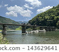 Settlement bridge over Shimanto River 143629641